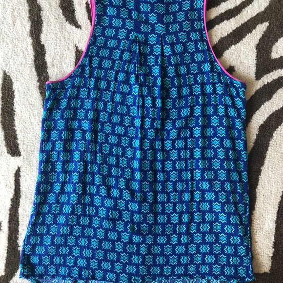Anthropologie Maeve Ada Blue Aztec Tank 4 - Picture 7 of 7